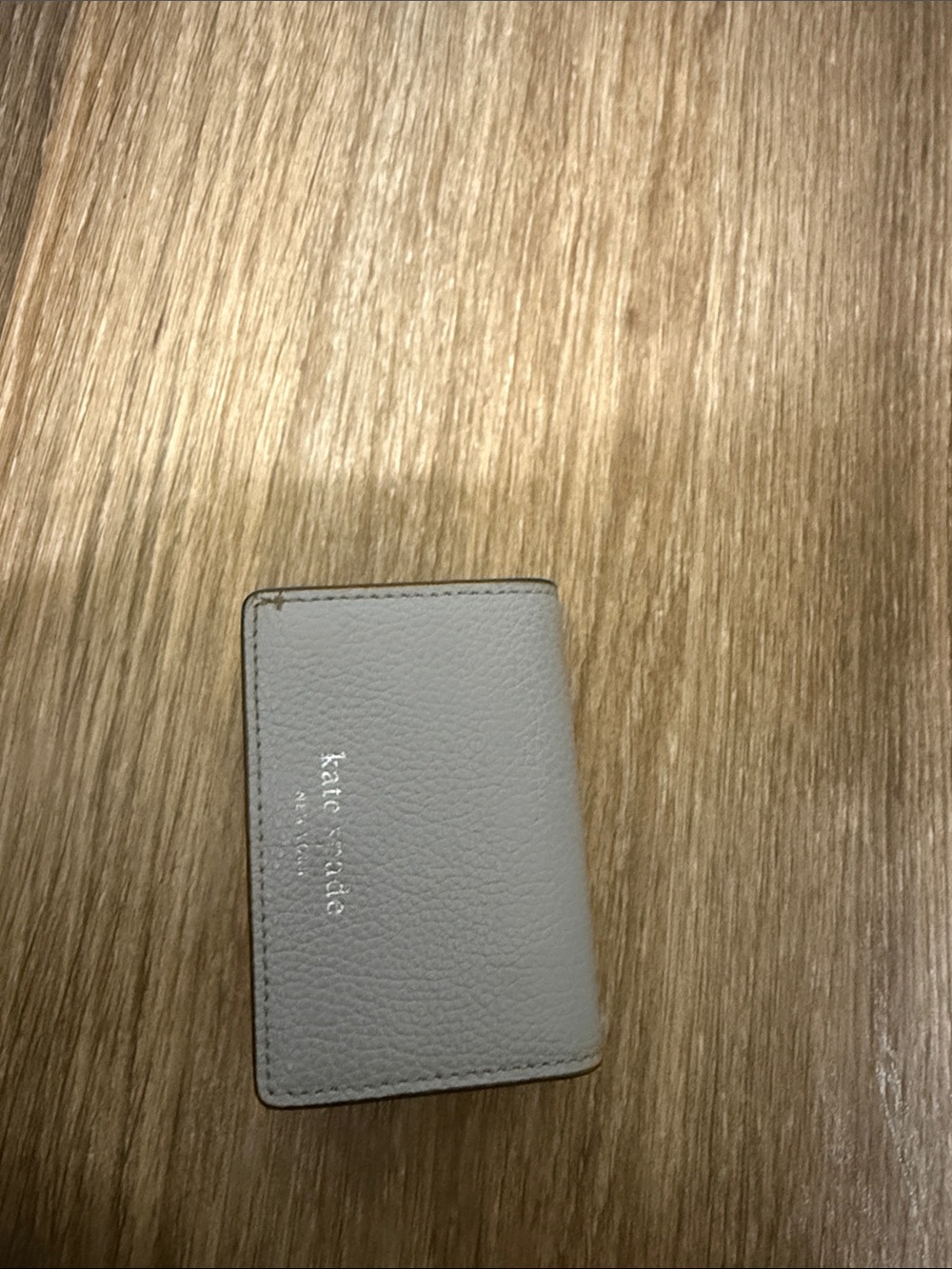 kate spade gray leather cardholder